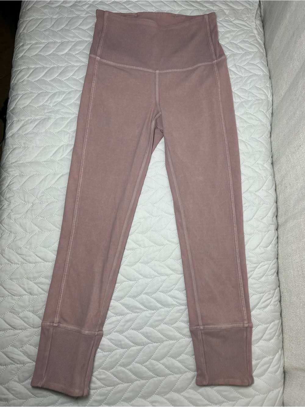 Lululemon Align High-Rise Pant Ribbed Cuff Washed Mauve Yoga Size 2